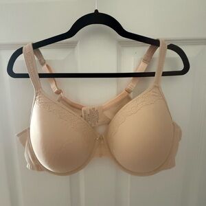 Elegant Lace Trim Beige Bra - Catherine’s